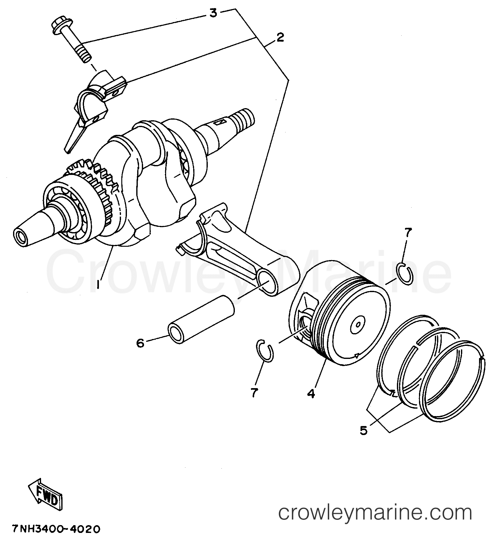 Yamaha Motors EF1600C - CRANKSHAFT PISTON