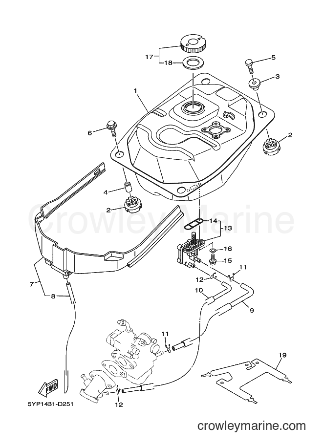 2010 Scooter T135HC - T135HC (5P72) [010] - FUEL TANK