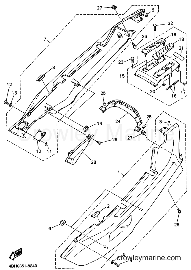 Yamaha Motors GTS1000 (4BH6) [020] - SIDE COVER