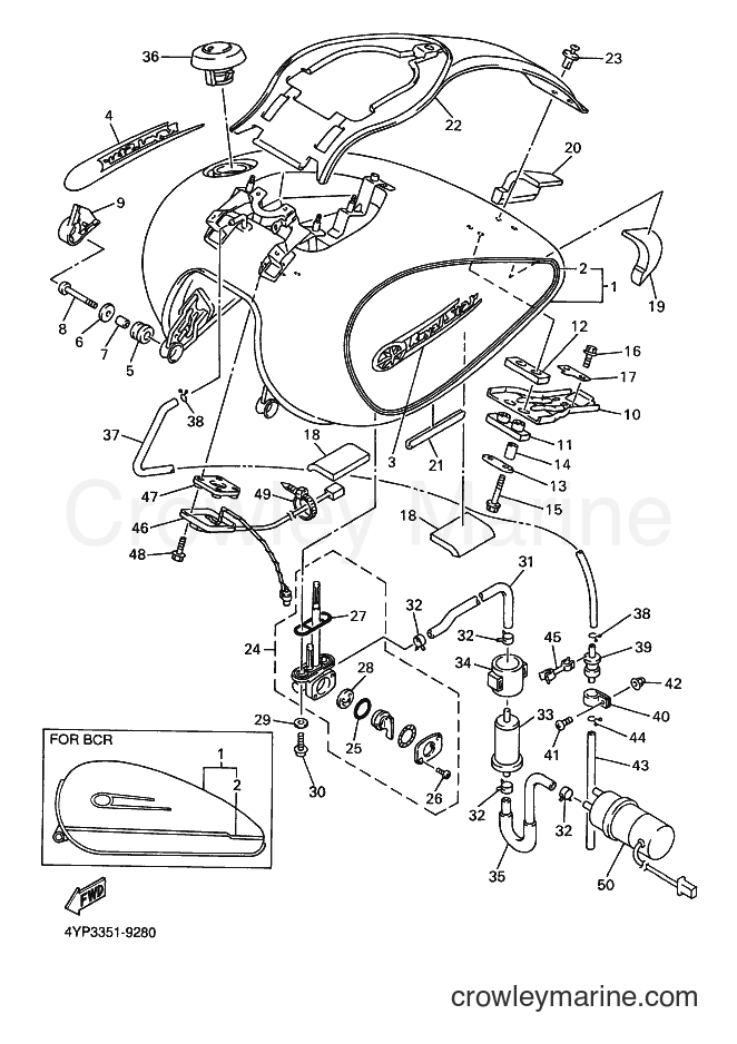 1999 Cruiser XVZ1300A - XVZ1300A (4YP3) [080] - FUEL TANK
