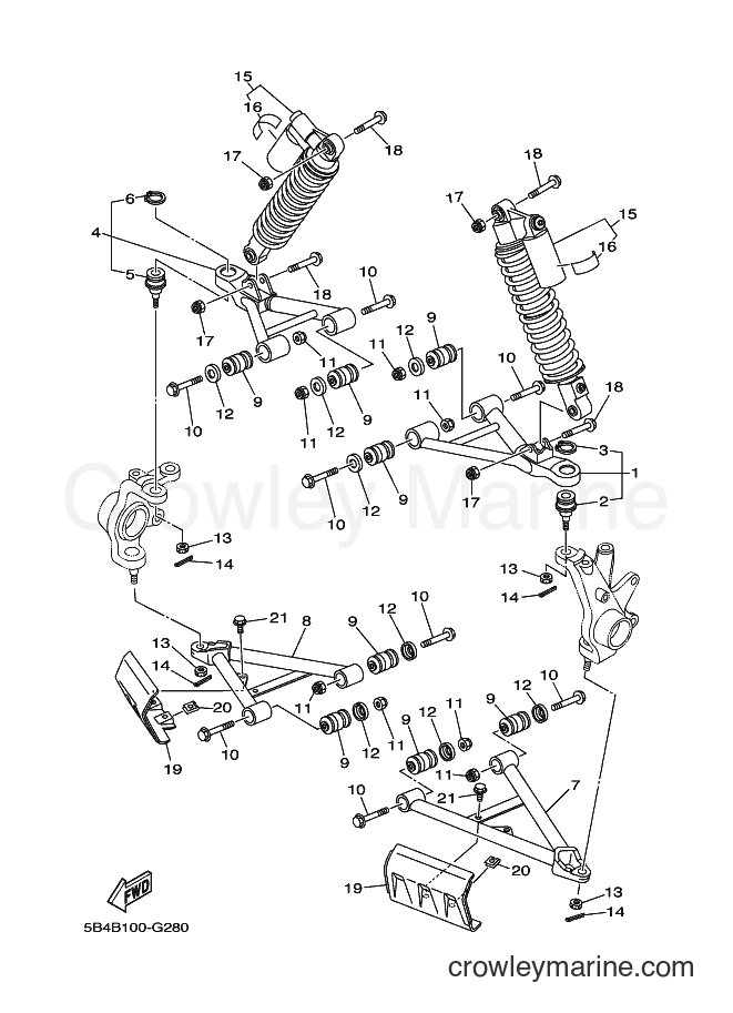 2011 ATV YXR700F - YXR700F (42ST) [010] - FRONT SUSPENSION & WHEEL