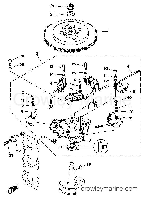 Yamaha Motors 50ESD-JD - CDI MAGNETO