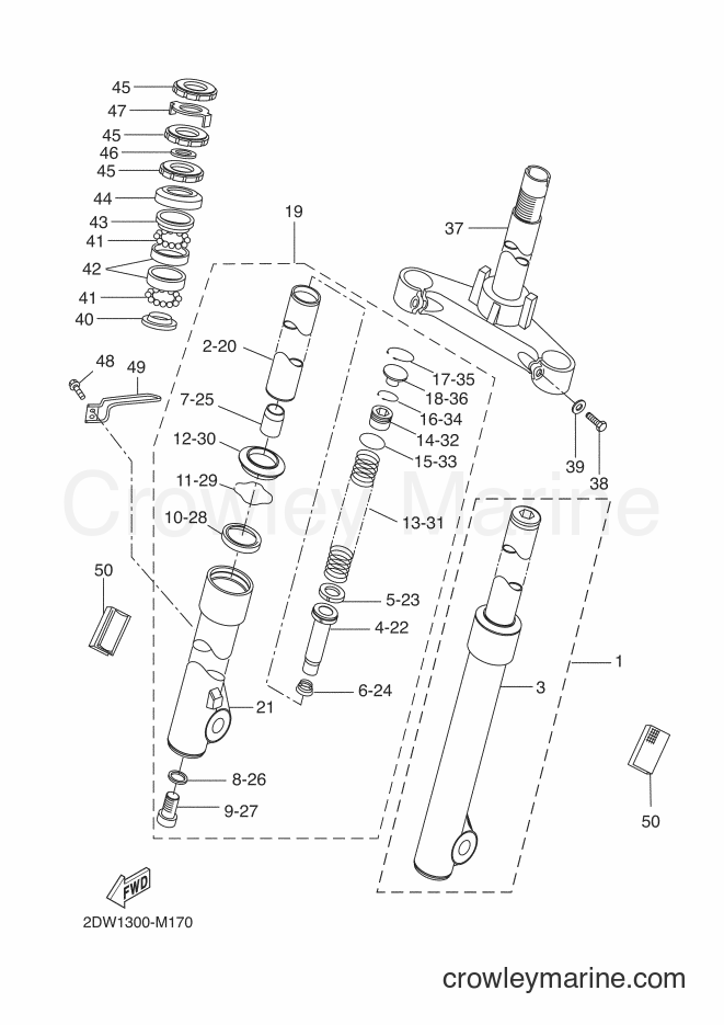 Yamaha Motors CW50E (2DW2) [020] - FRONT FORK