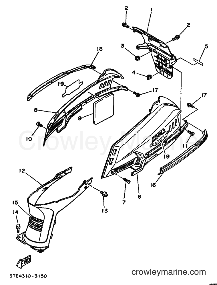 1993 Scooter XC125 - XC125 (3TF3) [999] - SIDE COVER