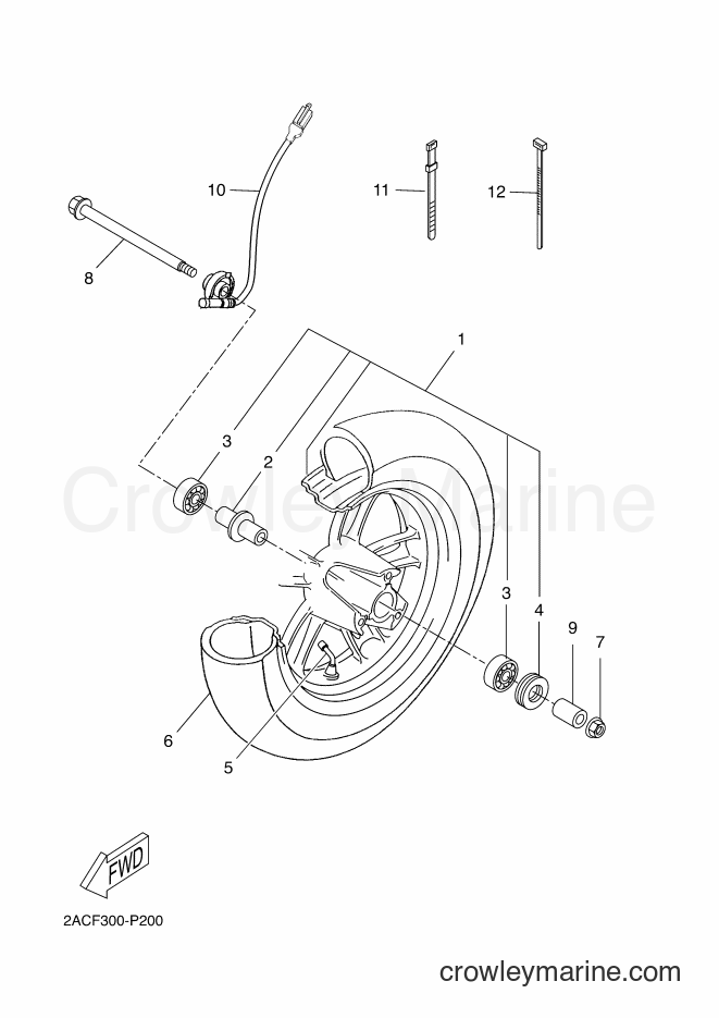 Yamaha Motors YN50 (2APJ) [010] - FRONT WHEEL