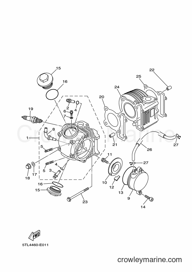 2007 Scooter AL115S - AL115S (5TL7) [010] - CYLINDER
