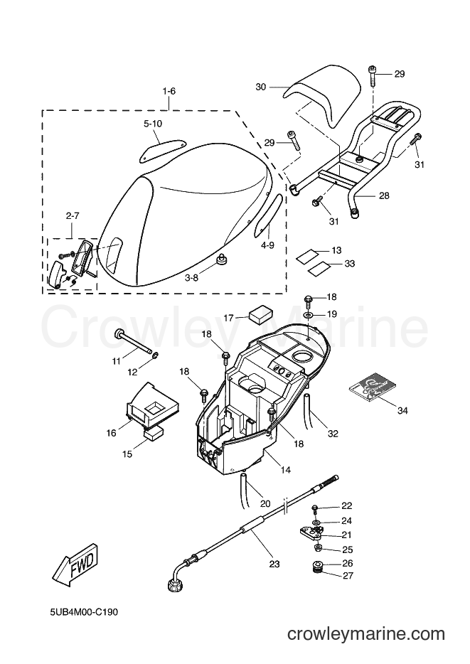2004 Scooter YH50 - YH50 (5UB4) [030] - SEAT & CARRIER