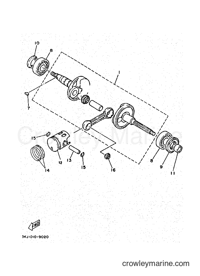 1995 Scooter YE80 - YE80 (4RG1) [999] - CRANKSHAFT & PISTON