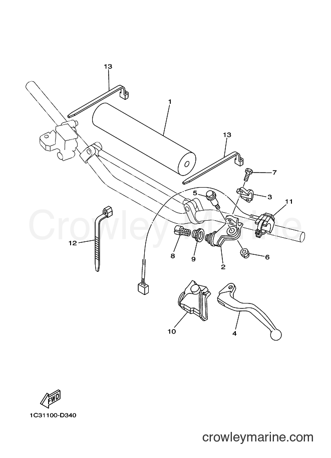 2006 Dirt Bike YZ125 - YZ125 (1C36) [010] - HANDLE SWITCH & LEVER