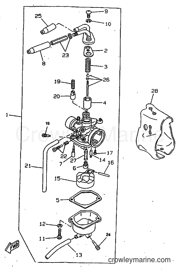 1998 Scooter CW50RSX - CW50RSX (5DY1) [999] - CARBURETOR