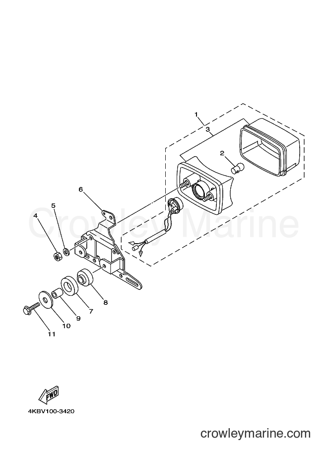 2005 ATV YFM400FW - YFM400FW (1C12) [010] - TAILLIGHT