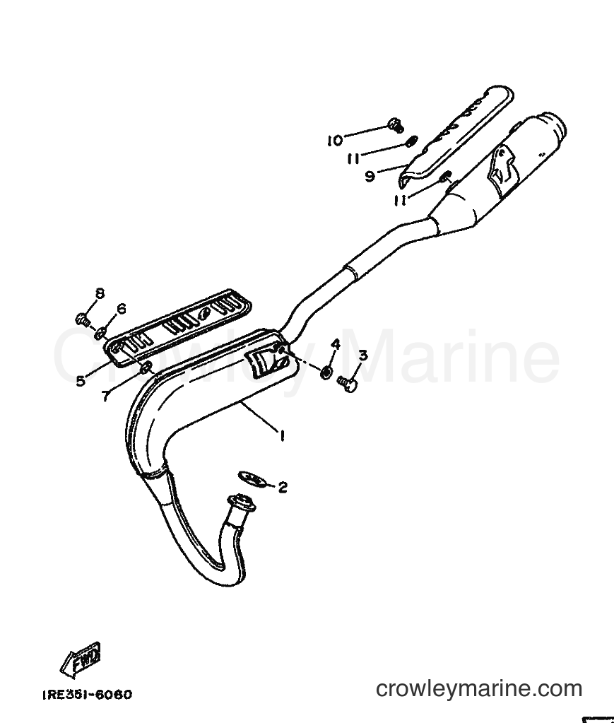 1986 Scooter DT50E - DT50E (1RE) [999] - EXHAUST