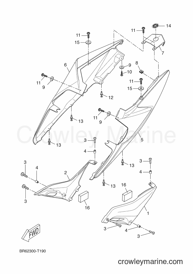 Yamaha Motors YZF-R125A (BR62) [020] - SIDE COVER