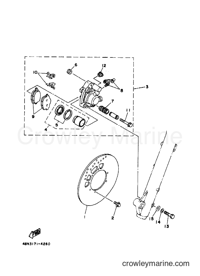 1994 Dirt Bike RT180E - RT180E (4BN3) [010] - FRONT BRAKE CALIPER