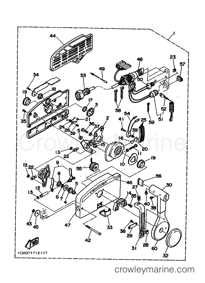 Yamaha Motors 55B (6970) [010] - REMOTE CONTROL ASSY