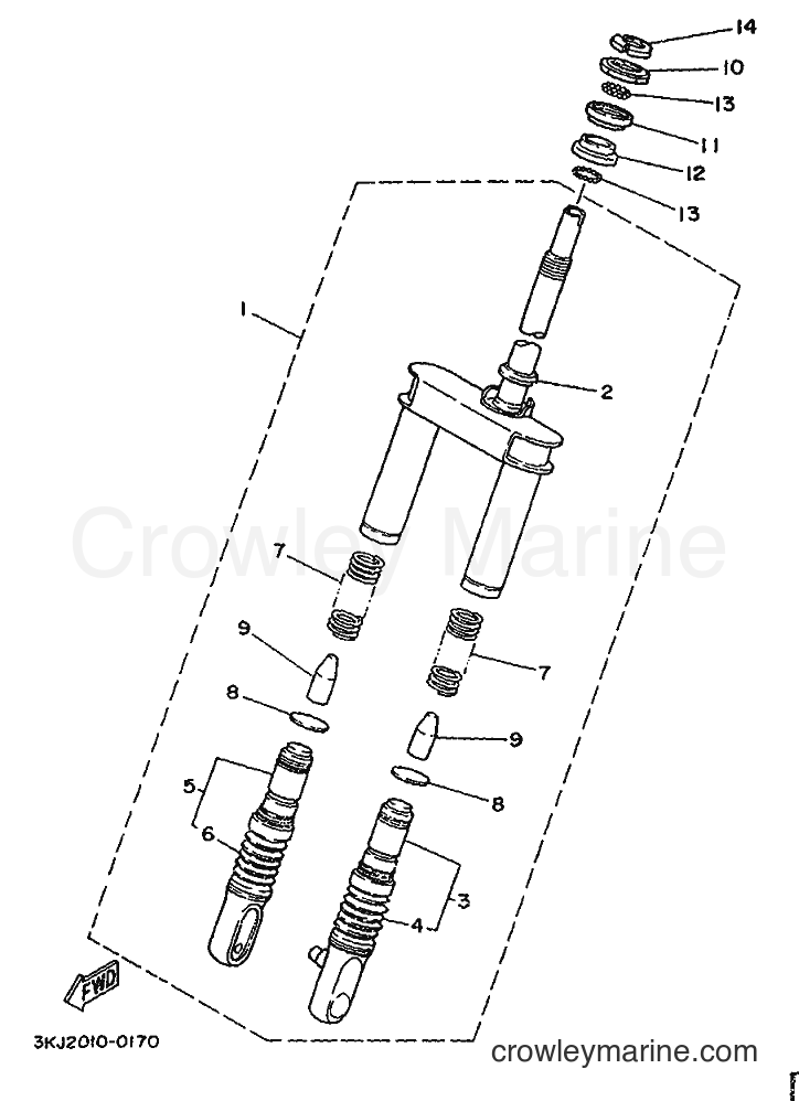 Yamaha Motors CY50 (3SA3) [010] - FRONT FORK