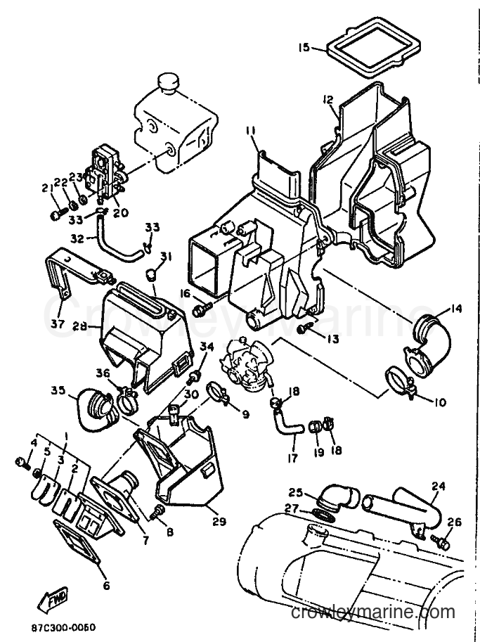 1990 Snowmobile SV125P - SV125P (87C1) [999] - INTAKE