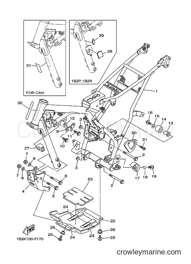 2007 Dirt Bike TT-R125E - TT-R125E (1B2L) [010] - FRAME