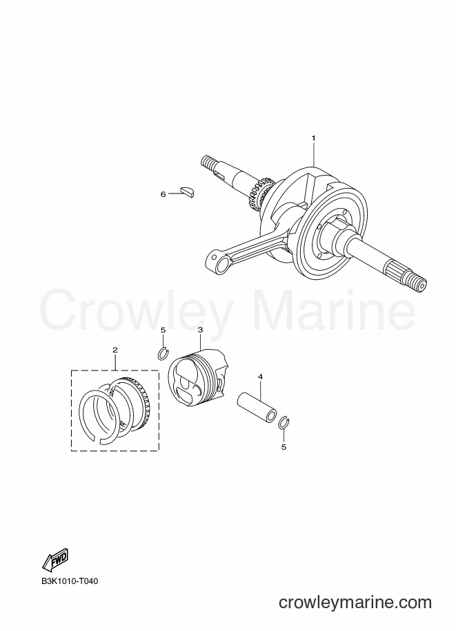 2018 Scooter CEH50D - CEH50D (B3K2) [010] - CRANKSHAFT & PISTON