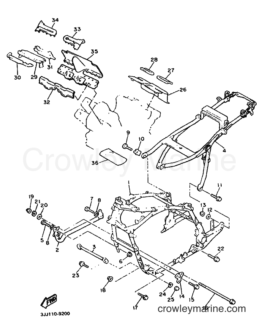 1990 Cruiser XVZ13DA - XVZ13DA (3JJ6) [010] - FRAME