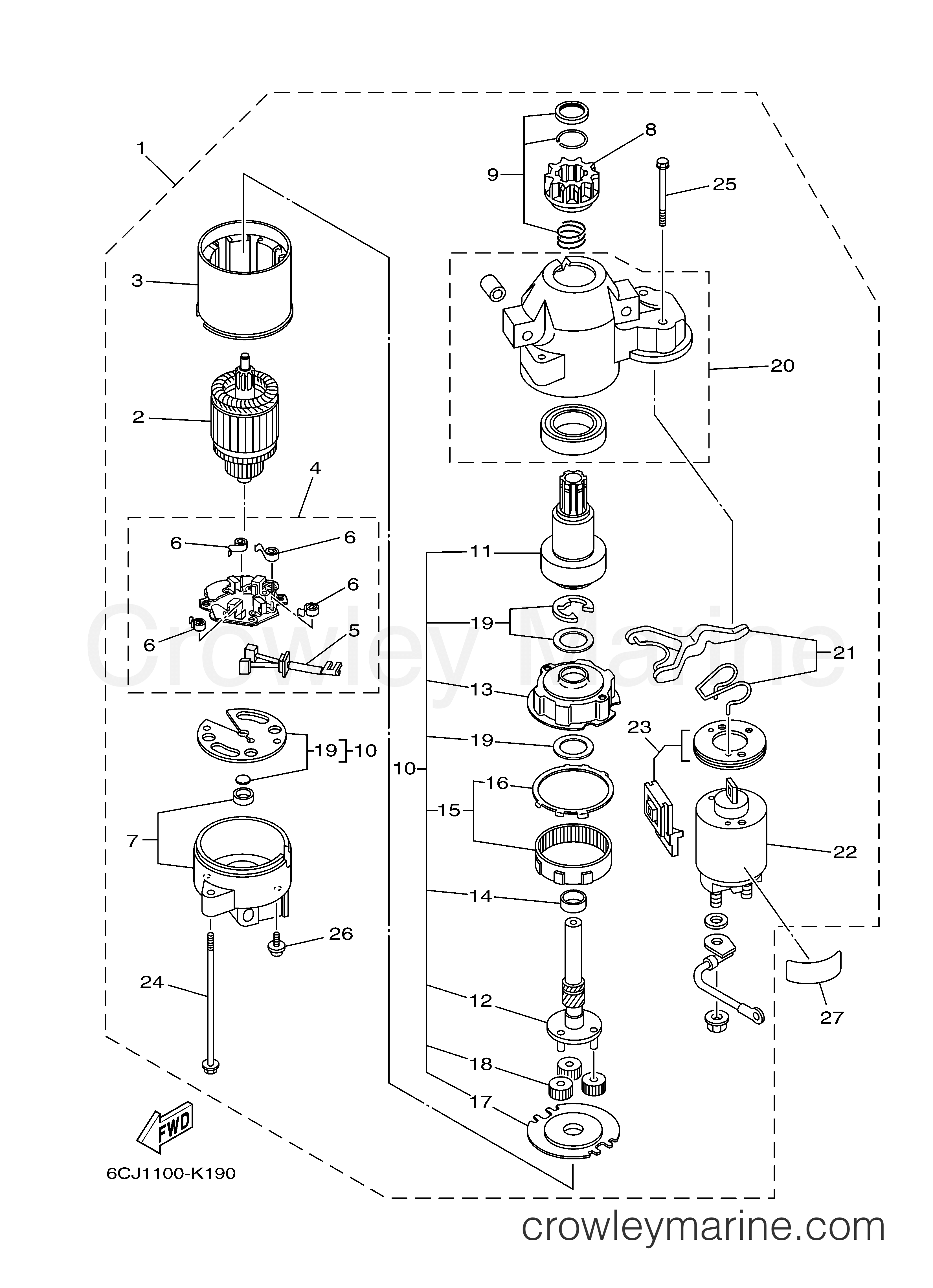 Yamaha Motors T60TLR - STARTING MOTOR