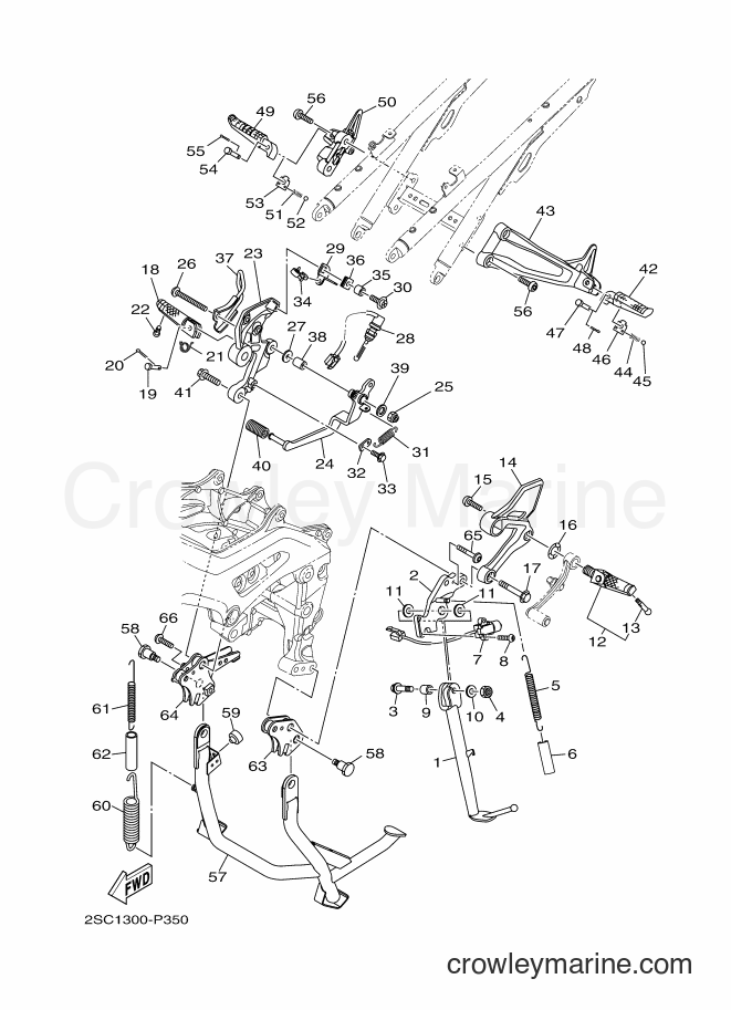 2016 Street Bike MT09TRA - MT09TRA (2SCC) [010] - STAND & FOOTREST