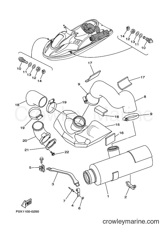 Yamaha Motors GP1200AY (F0X1) [02A] - EXHAUST 3