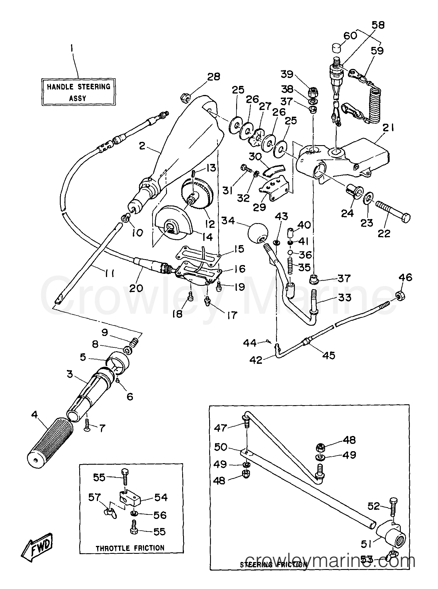 Yamaha Motors E48MLHV - STEERING