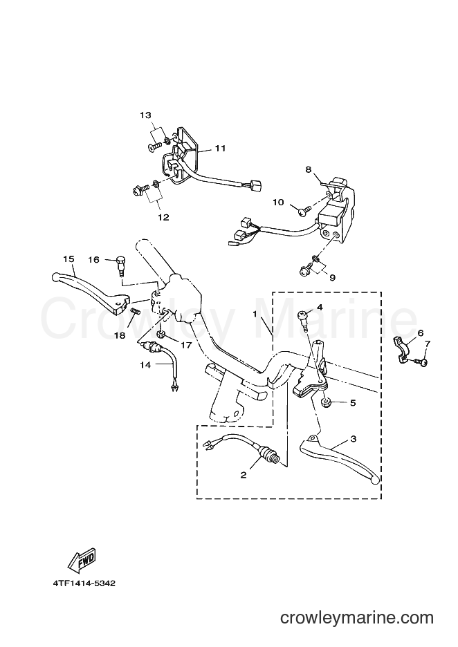 Yamaha Motors XC125TR (4TH4) [999] - HANDLE SWITCH & LEVER