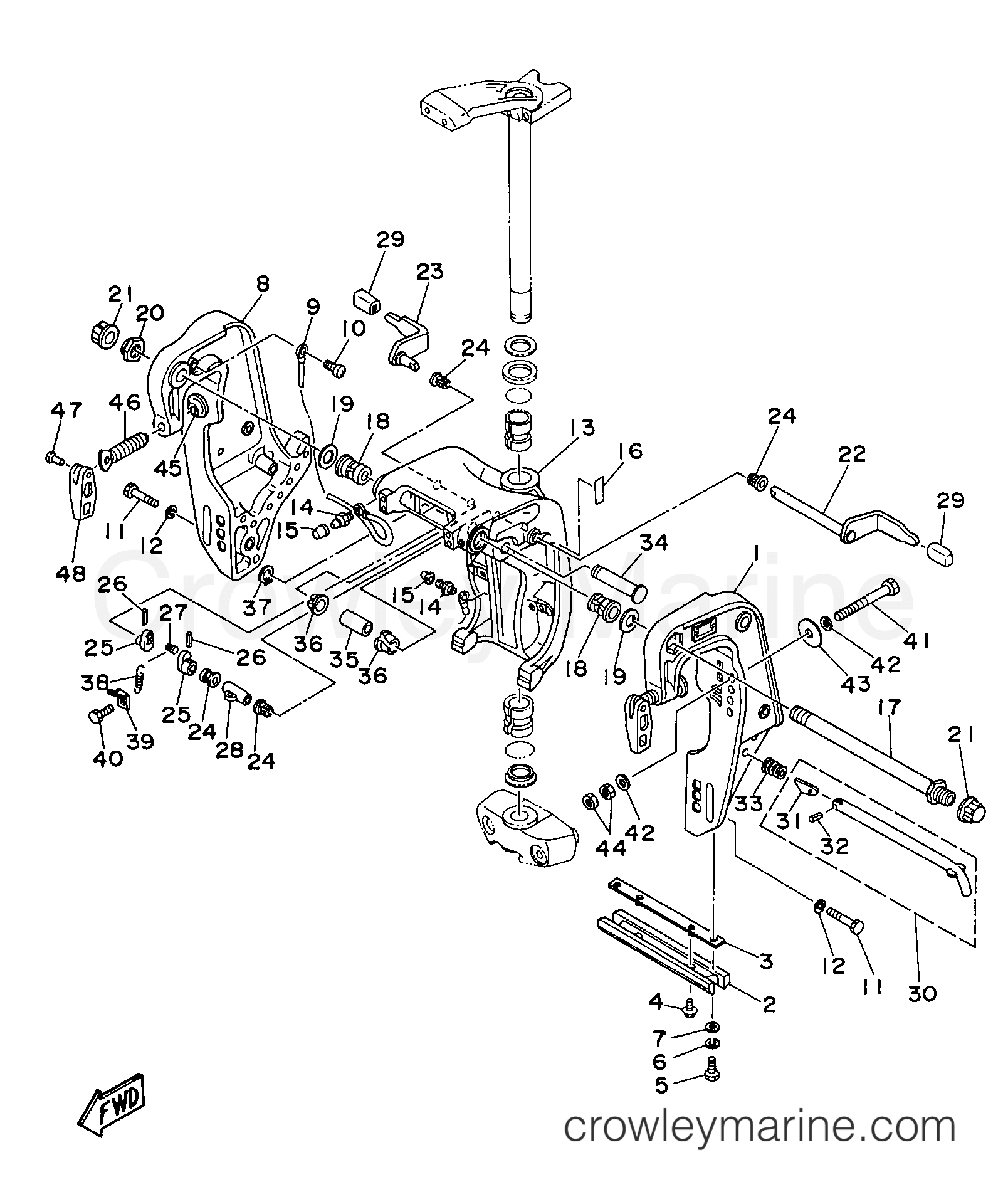 Yamaha Motors E60MLHW - BRACKET 1