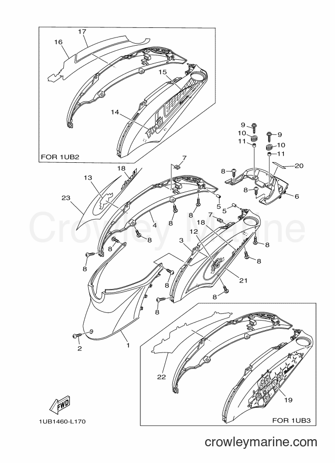 Yamaha Motors AF115C (1UB1) [010] - SIDE COVER