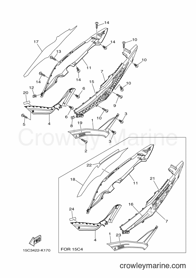 Yamaha Motors TK115C (15C4) [010] - SIDE COVER