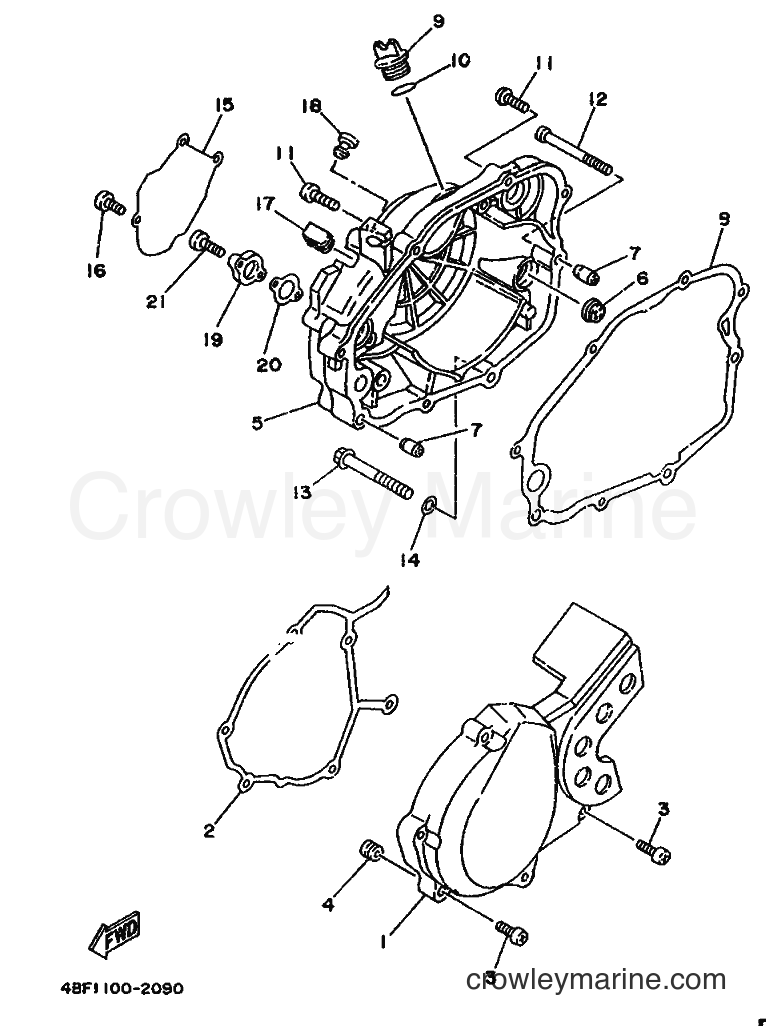 Yamaha Motors WR200R (4BF1) [999] - CRANKCASE COVER 1