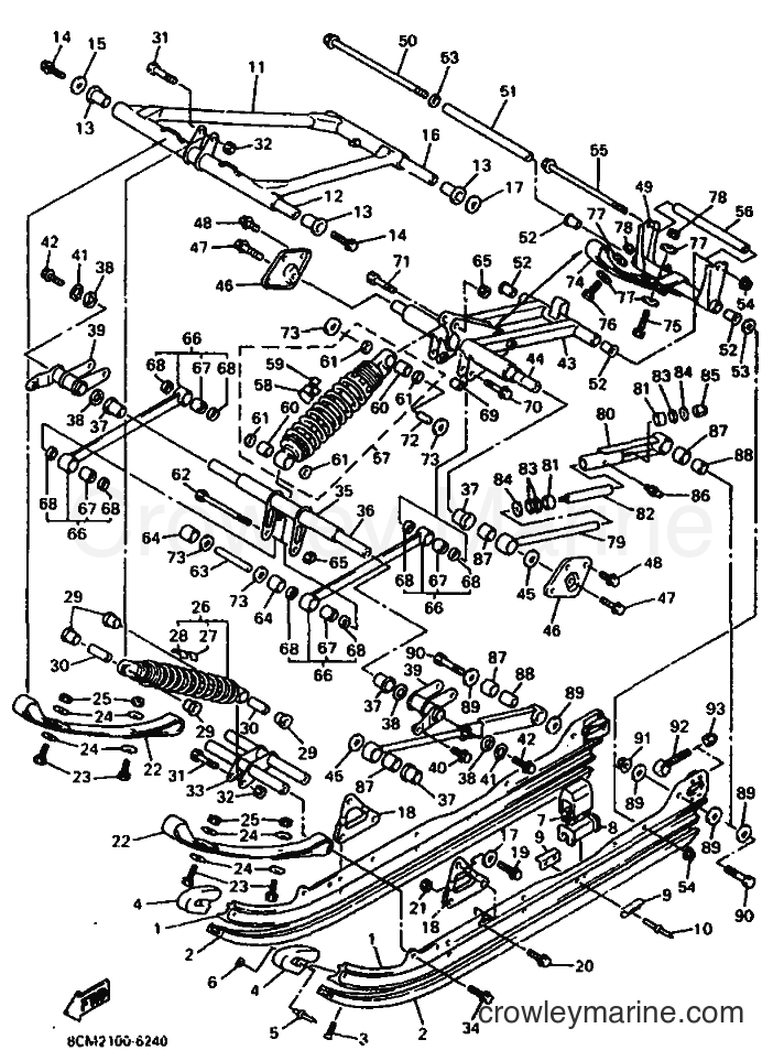 1996 Snowmobile VX500XT - VX500XT (8CM2) [020] - TRACK SUSPENSION 2
