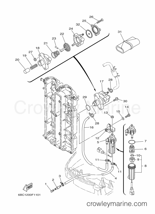Yamaha Motors F75CEDL (6BC3) [080] - FUEL