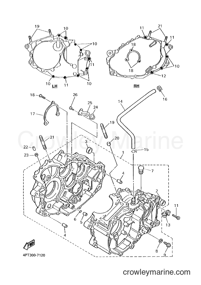 2000 Dirt Bike XT600E - XT600E (4PTA) [080] - CRANKCASE