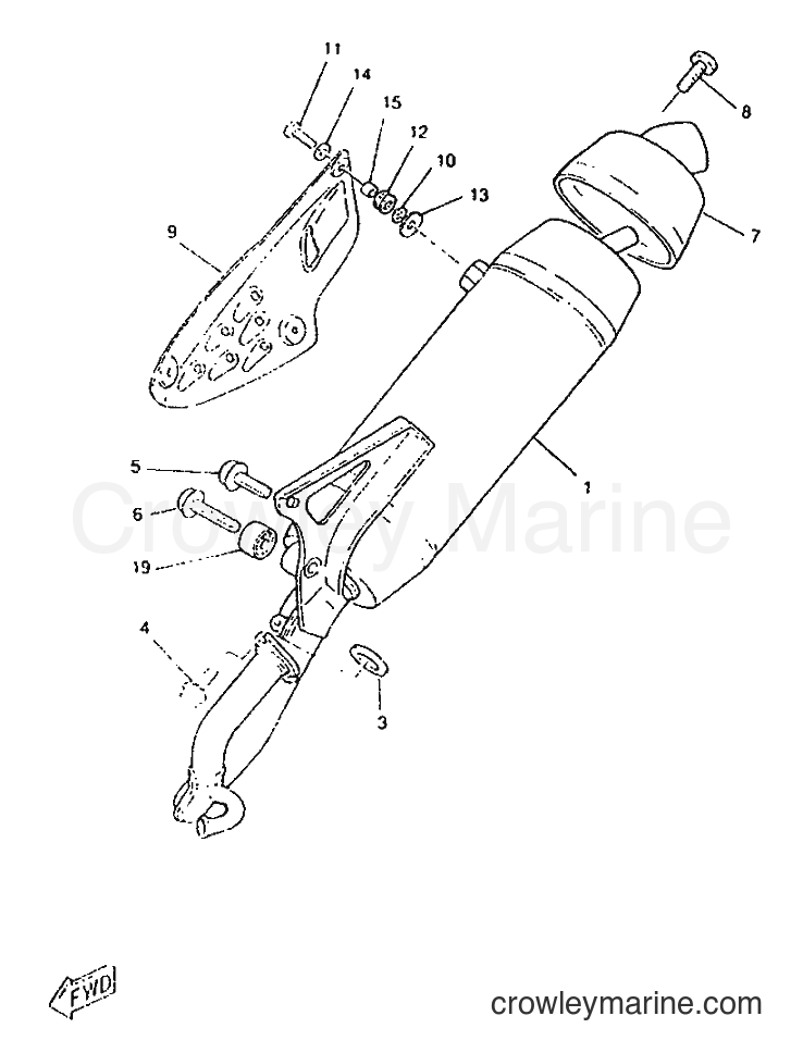 1996 Scooter CW50RSP - CW50RSP (4UR3) [999] - EXHAUST
