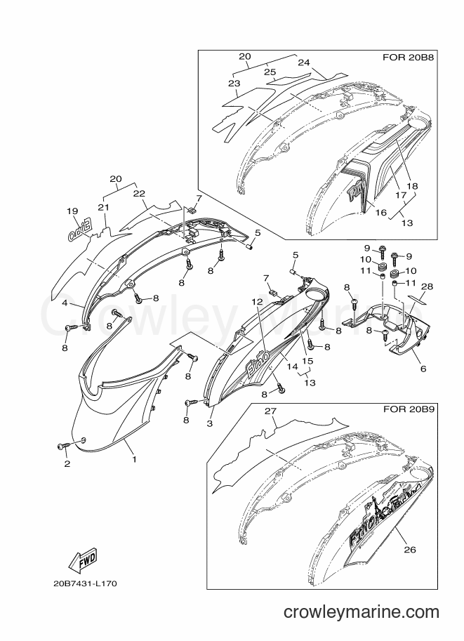 Yamaha Motors AF115S (20B7) [010] - SIDE COVER
