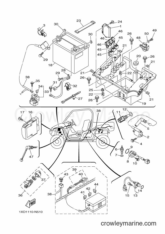 2015 ATV YXM700 - YXM700 (1XDB) [010] - ELECTRICAL 1