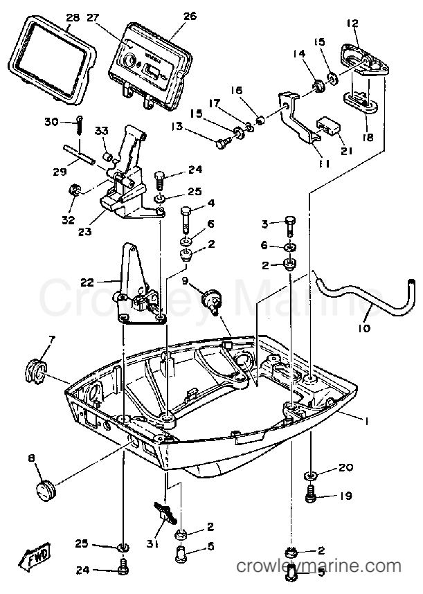 Yamaha Motors FT9.9ELH - BOTTOM COWLING