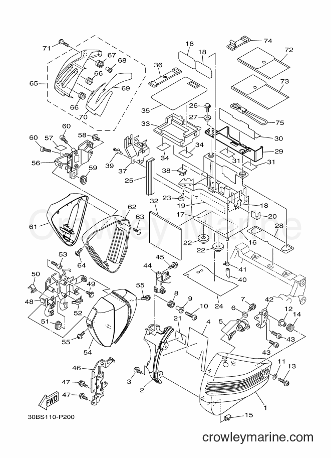 Yamaha Motors XV1900CU (BL96) [010] - SIDE COVER