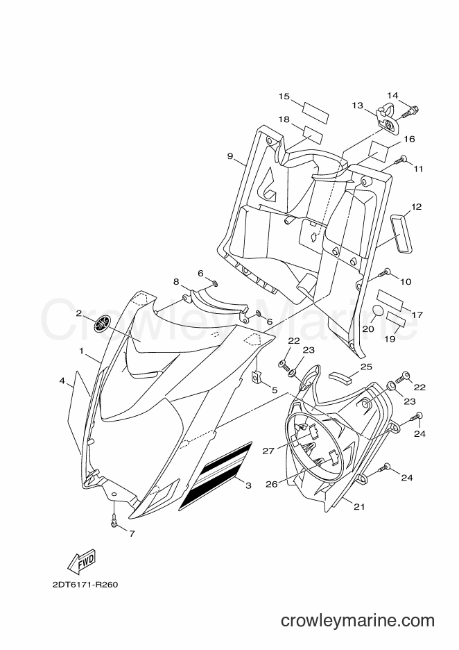 2016 Scooter YW50FXG - YW50FXG (2DT6) [010] - LEG SHIELD