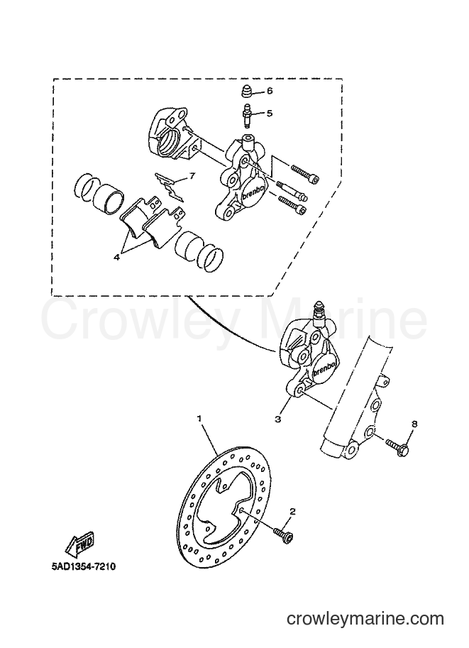 Yamaha Motors YN50 (5BW3) [010] - FRONT BRAKE CALIPER