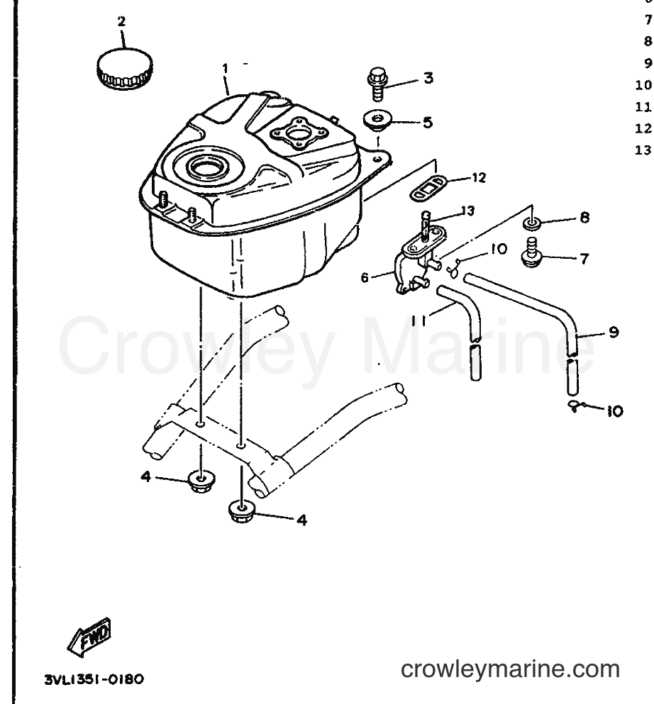 1990 Scooter CW50 - CW50 (3WV1) [999] - FUEL TANK