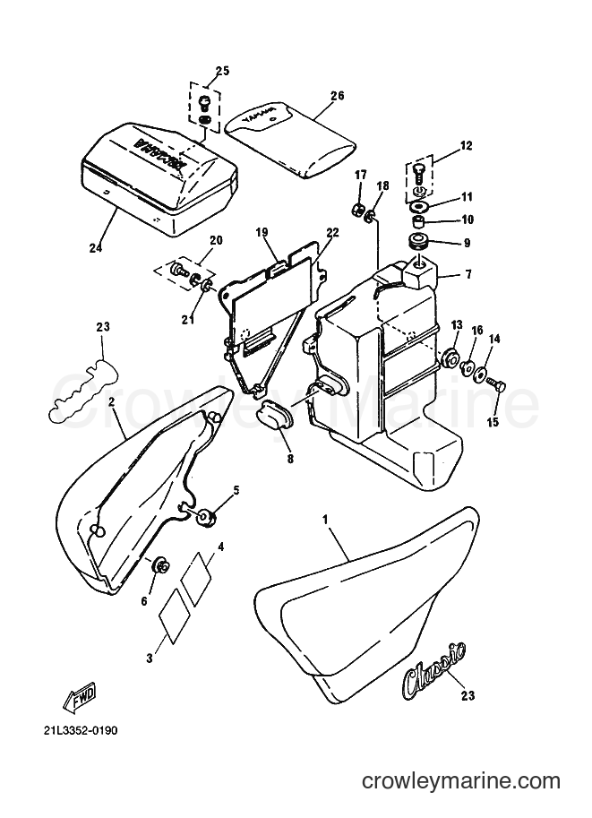 2000 Street Bike SR250 - SR250 (21L3) [010] - SIDE COVER
