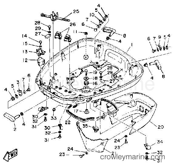 Yamaha Motors 175ETXH - BOTTOM COWLING