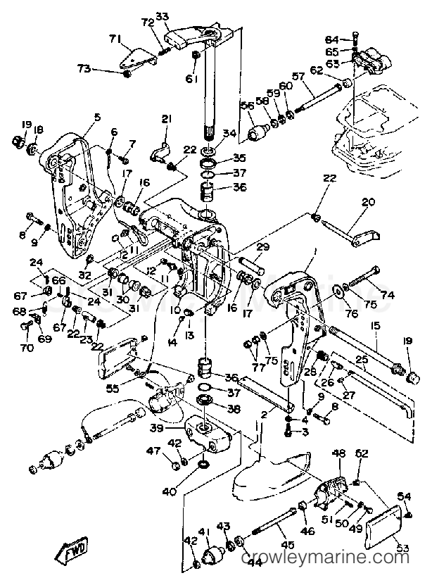 Yamaha Motors 90ETLF - BRACKET