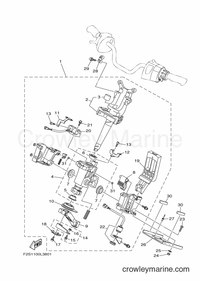 Yamaha Motors FA1800A (F2S1) [020] - STEERING 2