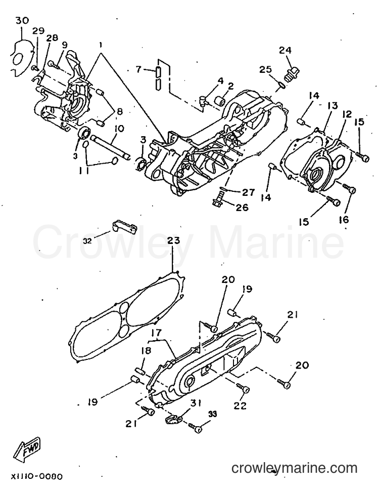1998 Scooter CW50 - CW50 (4VVF) [010] - CRANKCASE