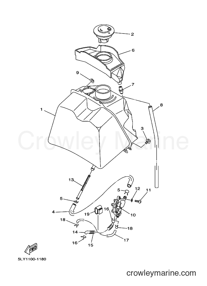 2003 Scooter YJ50R - YJ50R (5PP4) [010] - FUEL TANK